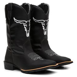 Bota Texana Masculina Cano Padrão Couro Legítimo C... - JM Country