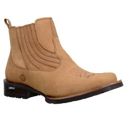 Botina Masculina Couro Legítimo Crazy Horse Tabaco... - JM Country