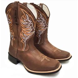 Bota Texana Masculina Cano Padrão Couro Legítimo M... - JM Country