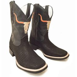 Bota Texana Masculina Cano Padrão Couro Legítimo C... - JM Country