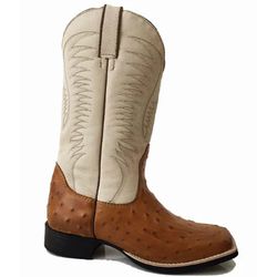 Bota Texana Masculina Couro Legítimo Avestruz Whis... - JM Country