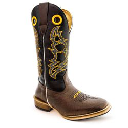 Bota Texana Masculina Couro Legítimo Bovino Tubarã... - JM Country