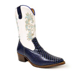 Bota Country Feminina de Franja Cano Médio Couro B... - JM Country