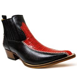 Botina Country Masculina Bico Fino Couro Bovino Le... - JM Country