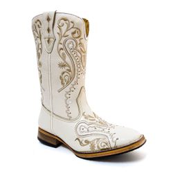 Bota Texana Feminina Couro Legítimo Bovino Floater... - JM Country