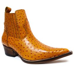Botina Country Masculina Bico Fino Couro Bovino Le... - JM Country