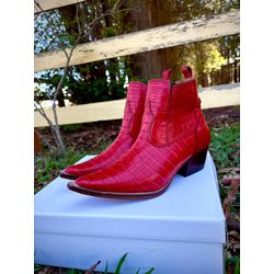 Botina Country Masculina Bico Fino Couro Bovino Le... - JM Country