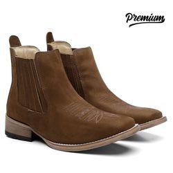 Botina Texana Country Masculina Couro Legítimo Cra... - JM Country