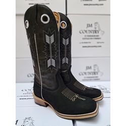 Bota Texana Masculina Couro Legítimo Nobuck Preto ... - JM Country