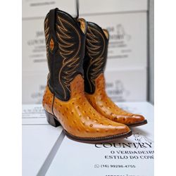 Bota Texana Masculina Bico Fino Couro Bovino Avest... - JM Country