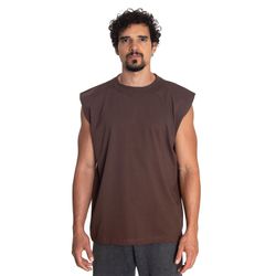 Regata Oversized Masculina Machão Marrom - JOÃO RURAL