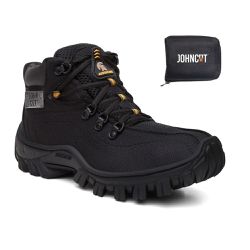 Kit Bota Masculina Carteira JohnCat Lona 470 Preta - John Cat