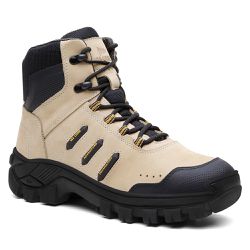 Bota Masculina Coturno em couro Cancun Nude - John Cat