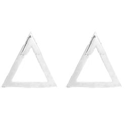 Brinco Triângulo Vazado Prata 925 - Karina Abdalla Pratas
