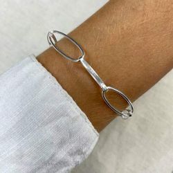 Pulseira Elos Ovais Prata 925 - Karina Abdalla Pratas