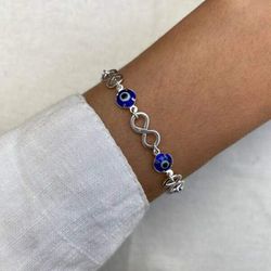 Pulseira Infinito Olho Grego Prata 925 - Karina Abdalla Pratas