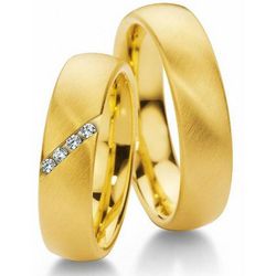 Alianças de Ouro Amarelo 18k Salerno Abaulada 5,5mm - AL521 - Joias Ditalia