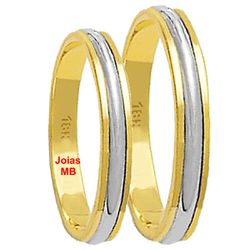 4847 - Alianças Bodas de Ouro Aparecida de Goiânia - 3,5mm - ❤️ Joias MB Loja Oficial