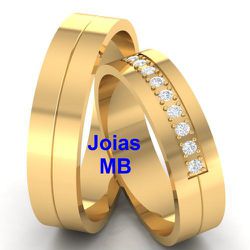 4954 - Alianças de Casamento Dois Vizinhos - Joias MB Loja Oficial