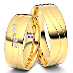 5947 - Alianças de Casamento Duisburgo - Joias MB Loja Oficial