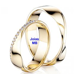 5462 - Alianças de Casamento Bari - Joias MB l Loja Oficial