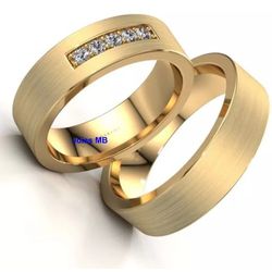 5490 - Alianças de Casamento Clearwater - Joias MB Loja Oficial