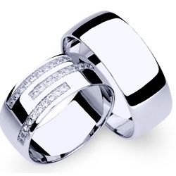 5350 - Alianças de Casamento Dallas 8mm - Joias MB Loja Oficial