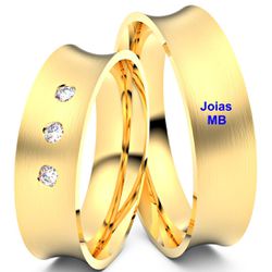 5914 - Alianças de Casamento Juquitiba - Joias MB Loja Oficial