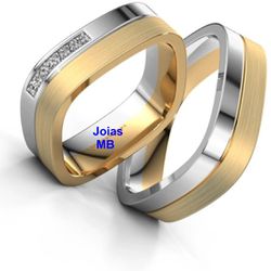 3966 - Alianças de Casamento Francisco Beltrão - Joias MB 