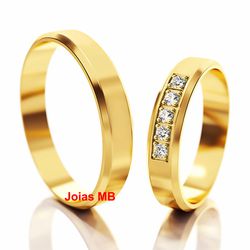 5539 - Alianças de Casamento Ilha Solteira - Joias MB Loja Oficial