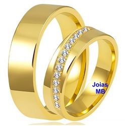 7034 - Alianças de Casamento Omaha - Joias MB Loja Oficial