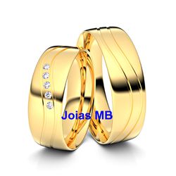 6044 - Alianças de Casamento Pires do Rio - Joias MB Loja Oficial
