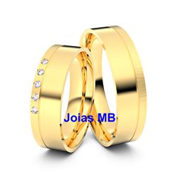 5520 - Alianças de Casamento Rubiataba - Joias MB 
