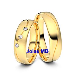5493 - Alianças de Casamento Vicente Pires - Joias MB Loja Oficial