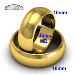 5396 - Alianças de Noivado Caucaia - 10mm - Joias MB Loja Oficial