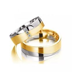 55260 - Alianças de Ouro 18k Aguas Claras 6mm - Joias MB Loja Oficial