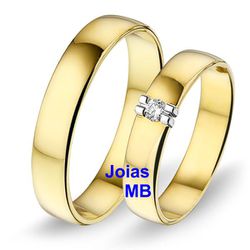  3813 - Alianças de Ouro Jatai - Joias MB Loja Oficial