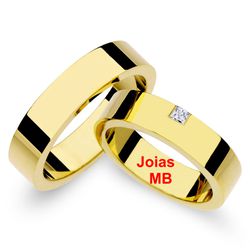 5607 - Alianças de Ouro 18k São Luís - Joias MB 
