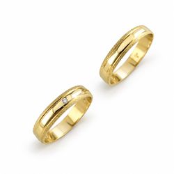 4250 - Alianças de Ouro Gyn 5mm - Joias MB Loja Oficial