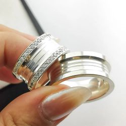 598 - Alianças de Prata Aracaju 8mm - Joias MB Loja Oficial