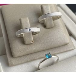 1233 - Alianças de Prata Compromisso Goianira - 3mm - ❤️ Joias MB Loja Oficial