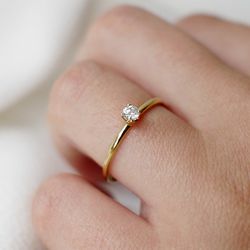 9777 - Anel de Noivado Braga 0,12 Pts - Joias MB Loja Oficial