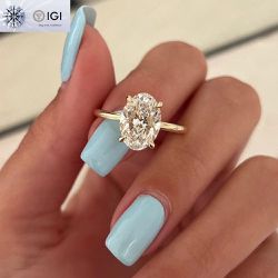 3476 - Anel de Noivado Gurupi Zircônias Oval - Joias MB Loja Oficial