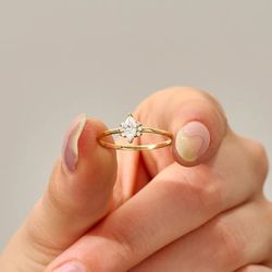 3445 - Anel de Noivado Piracicaba Zircônias - Joias MB Loja Oficial