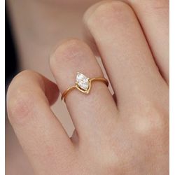 3341 - Anel de Noivado Ribeirão Preto Zirconia - Joias MB Loja Oficial