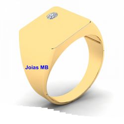 9255 - Anel de Ouro Masculino Joinville - Joias MB