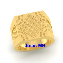 9135 - Anel de Ouro Masculino São Bernardo do Campo - Joias MB Loja Oficial