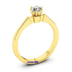 7539 - Anel Solitário de Diamante Nova Iguaçu 0,25 Pts - Joias MB Loja Oficial