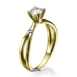 7505 - Anel Solitário de Diamante Sorocaba - Joias MB 
