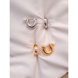 Brinco Meia-lua com Pérola - JOLI-BRCLP-001 - JOLIPOA SEMIJOIAS